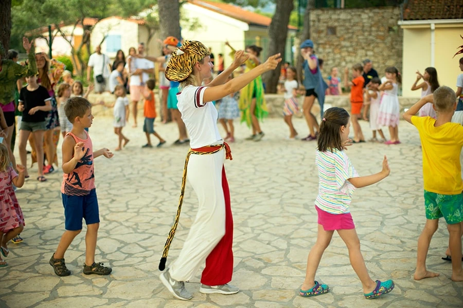 Animacijski tim Lighty, kamp Kovačine, Cres