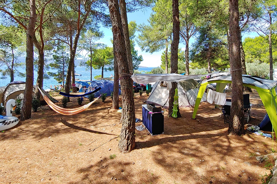 Parcele u hladu, kamp Kovačine, Cres